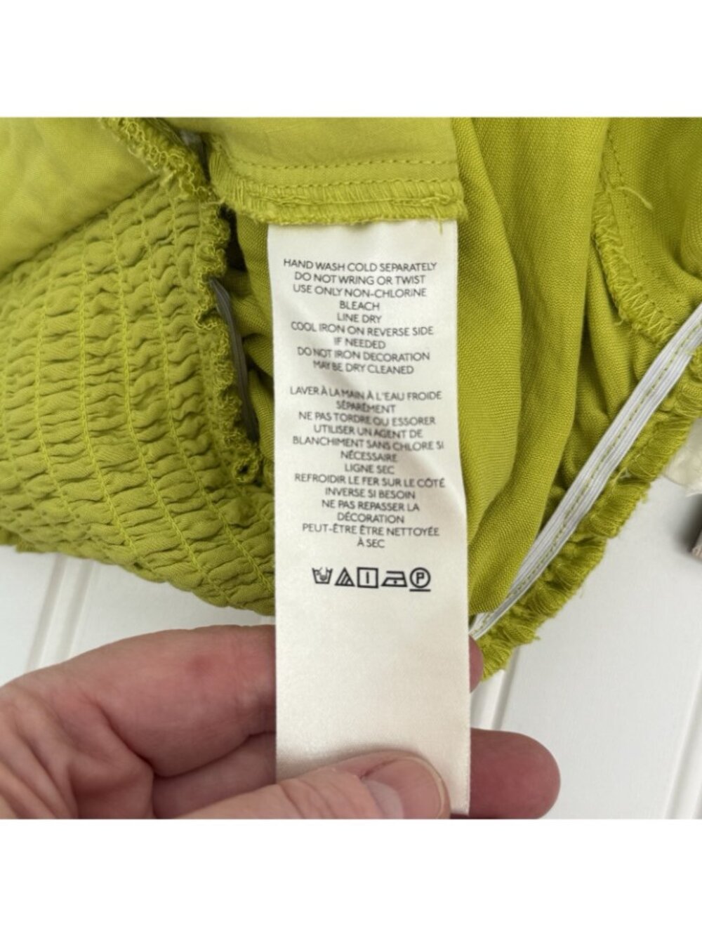 Anthropologie High Rise Shorts Womens Medium Lime Green Artsy Retro Vacation - Picture 7 of 7
